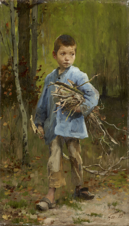 Poor Child, painting by Henry Jules Jean Geoffroy