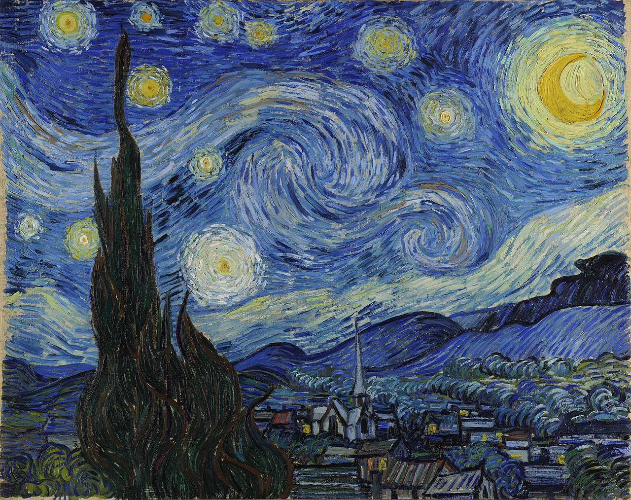 Starry Night, painting by Van Gogh