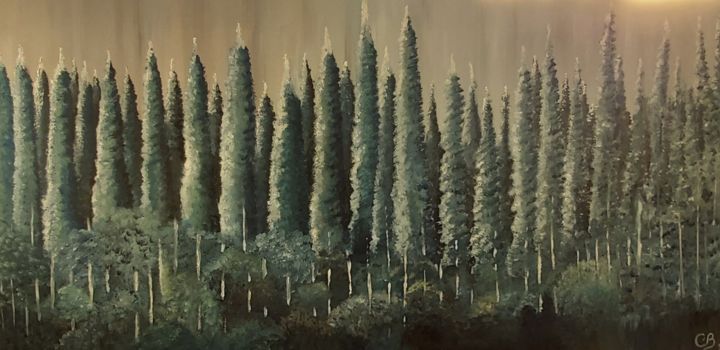 Pine Forest, painting by Catarina Brito