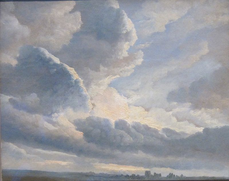 Study of Clouds with a Sunset near Rome, painting by Simon Alexandre-Clément Denis