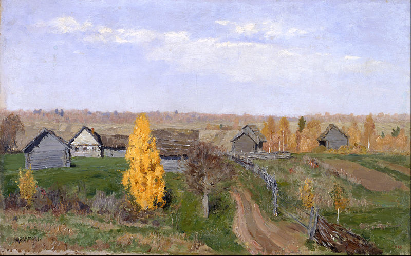 Golden autumn, painting by Isaac Levitan