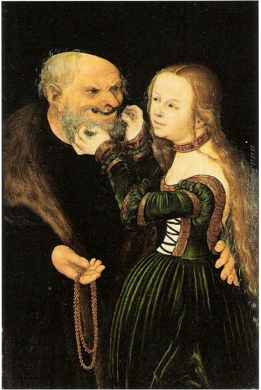 Il vecchio innamorato, painting by Lucas Cranach the Elder