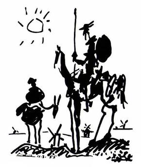 Don Quixote, drawing by Pablo Picasso
