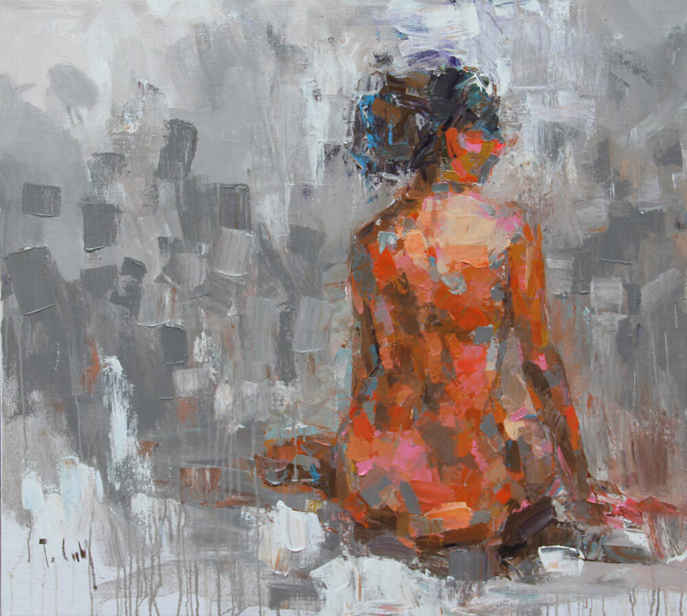 Woman's Silhouette, painting by Tran Danh Cuong