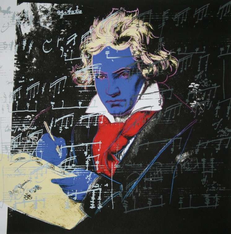 Beethoven (Blue face), composition by Andy Warhol