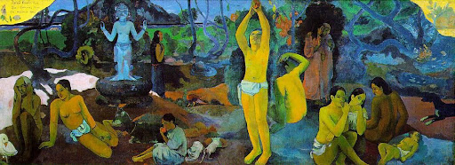 Lost Paradise, painting by Gauguin