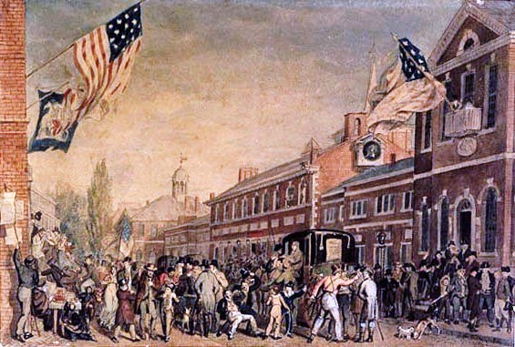 Philadelphia Election Day, painting by J.L. Krimmel