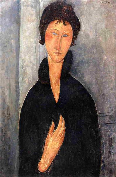 Woman with Blue Eyes, painting by Amedeo Modigliani
