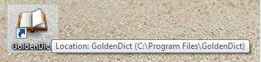 GoldenDict icon on your Desktop